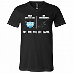 My protection t, Black, V-Neck T-Shirt