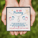 To My Mommy I May Just Be A Bump But I Love You More Than You Know Alluring Beauty Necklace Baby Shower Gifts