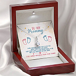 To My Mommy I May Just Be A Bump But I Love You More Than You Know Alluring Beauty Necklace Baby Shower Gifts
