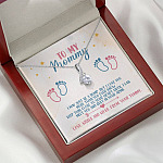 To My Mommy I May Just Be A Bump But I Love You More Than You Know Alluring Beauty Necklace Baby Shower Gifts
