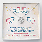 To My Mommy I May Just Be A Bump But I Love You More Than You Know Love Knot Necklace - Baby Shower Gifts - Love Knot Necklace To My Mommy I May Just Be A Bump But I Love You More Than You Know Love Knot Necklace - Baby Shower Gifts - Love Knot Necklace