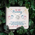 To My Mommy I May Just Be A Bump But I Love You More Than You Know Love Knot Necklace - Baby Shower Gifts To My Mommy I May Just Be A Bump But I Love You More Than You Know Love Knot Necklace - Baby Shower Gifts
