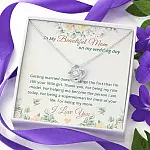 To My Beautiful Mom On My Wedding Day Love Knot Necklace - Mother Of The Bride Necklace