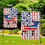 8VT. Chihuahua US Flag Garden Flag Mockup 2 Side