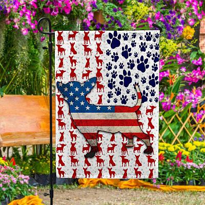 Chihuahua Lover American Outdoor House Flag - 4th Of July Home Garden Flag - US Patriot Flag - Patriotic Home Decor