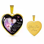 Custom Photo First You Were My Best Friend Then You Were My Husband Now You Are My Angel Heart Pendant Necklace