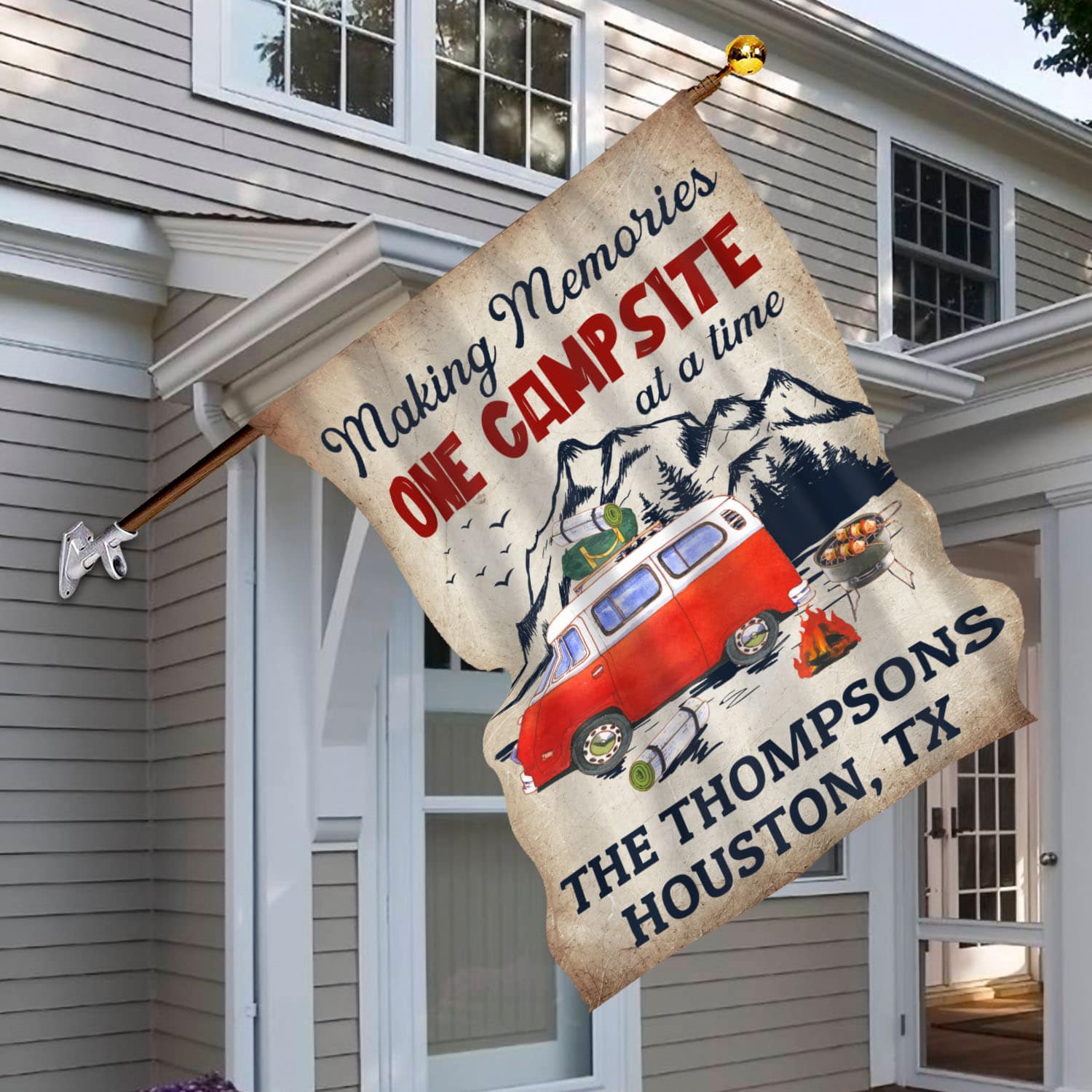 10O. Making Memories-sample design House Flag Mockup 6