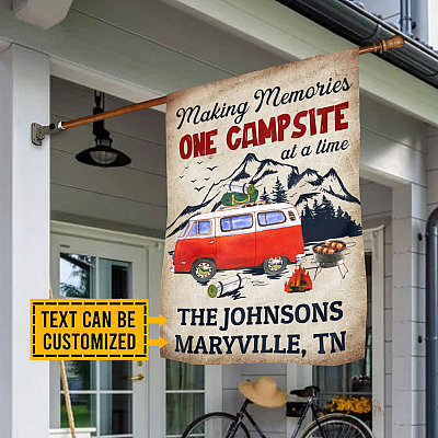 Personalized Camping Flags - Making Memories One Campsite at A Time Decorative Garden Flag - House Flag