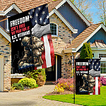 7UT. Freedom Isn't Free(side2) Garden & House Mockup 3