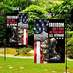 7UT. Freedom Isn't Free(side2) Garden Flag Mockup 2 Side