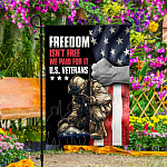 7UT. Freedom Isn't Free(side2) Garden Flag Mockup 4