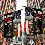 7UT. Freedom Isn't Free(side2) House Flag Mockup 2 Side-1