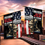 7UT. Freedom Isn't Free(side2) House Flag Mockup 2 Side-2