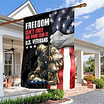7UT. Freedom Isn't Free(side2) House Flag Mockup 3