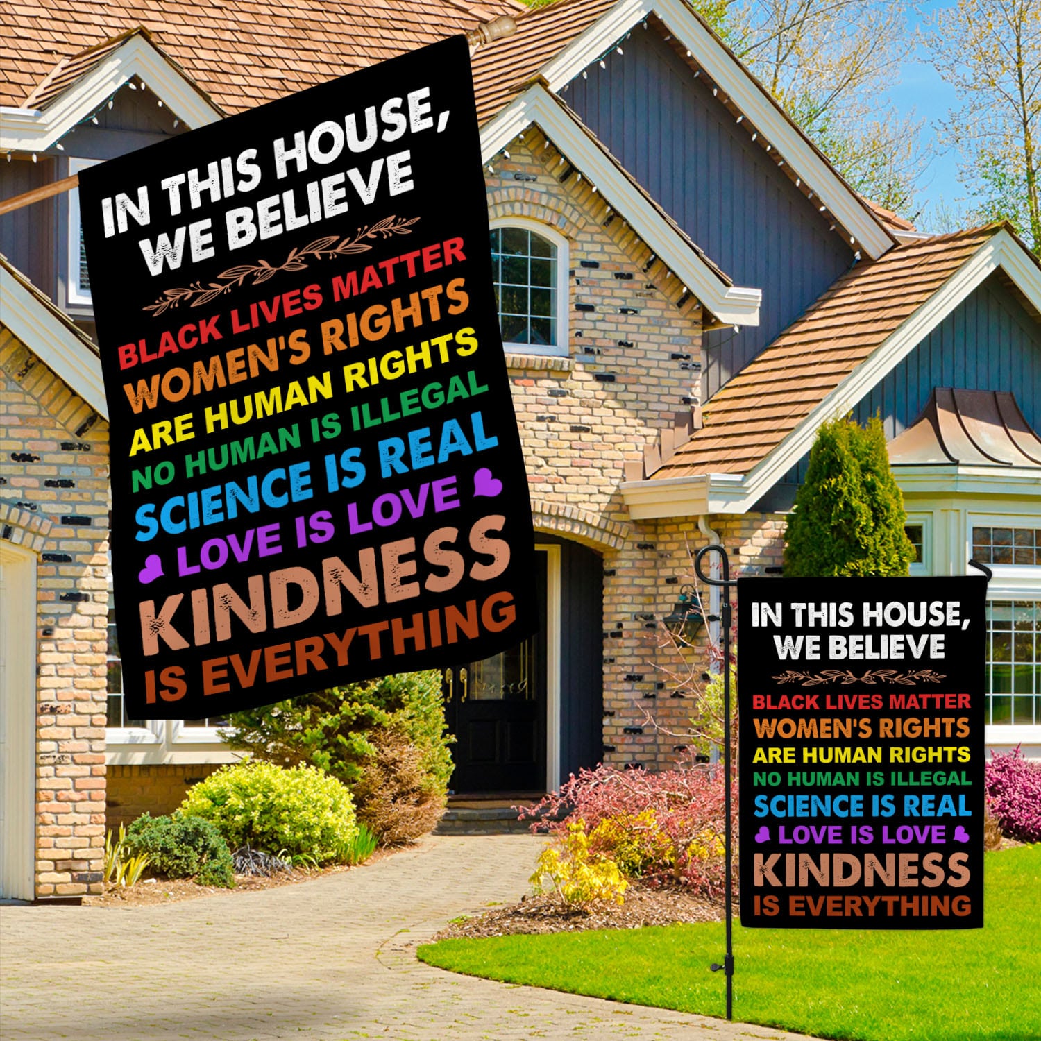 1VT. In This House Black Lives Matter Garden & House Mockup 3