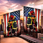 1UT. Proud Firefighter (Flag - Side 1) House Flag Mockup 2 Side-2