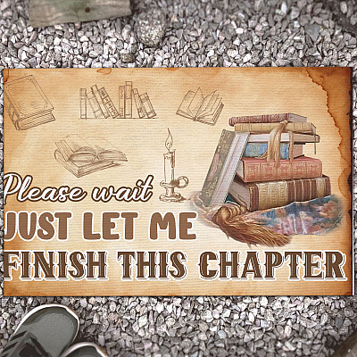 Alternative view of Please Wait Just Let Me Finish This Chapter Sweet Gifts for Book Lover Indoor Outdoor Decorative Doormat