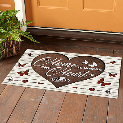 Alternative view of Home Is Where The Heart Is Doormat - Outdoor Indoor Doormat - Home Decor 2021