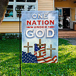 4HV. Nation Under God-(flag) Garden Flag Mockup 3