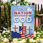 4HV. Nation Under God-(flag) Garden Flag Mockup 6