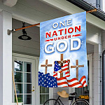 4HV. Nation Under God-(flag) House Flag Mockup 1