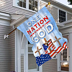 4HV. Nation Under God-(flag) House Flag Mockup 6