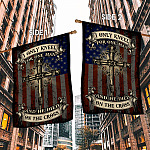 3VT. Only Kneel For One Man House Flag Mockup 2 Side-1