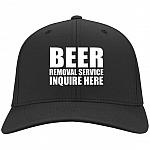 Beer Removal Hat, Black, Twill Cap