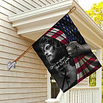 10VT. Jesus Don't Be Afraid House Flag Mockup 2