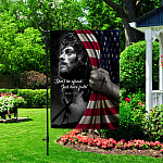 10VT. Jesus Don't Be Afraid Garden Flag Mockup 2