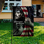 10VT. Jesus Don't Be Afraid Garden Flag Mockup 3