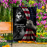 10VT. Jesus Don't Be Afraid Garden Flag Mockup 4