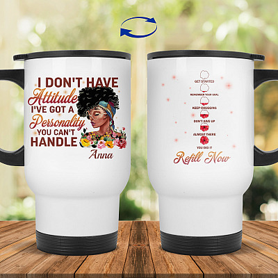 14 oz. White Travel Mug