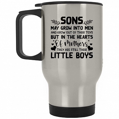 14 oz. Silver Travel Mug