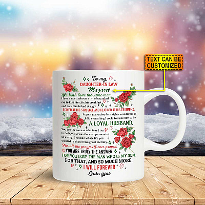 Alternative view of Personalized We Both Love the Same Man Daughter in Law Mother in Law Ceramic Coffee Mug - Beer Stein