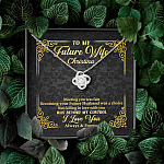 Personalized to My Future Wife Meeting You Was Fate Love Knot Pendant Necklace