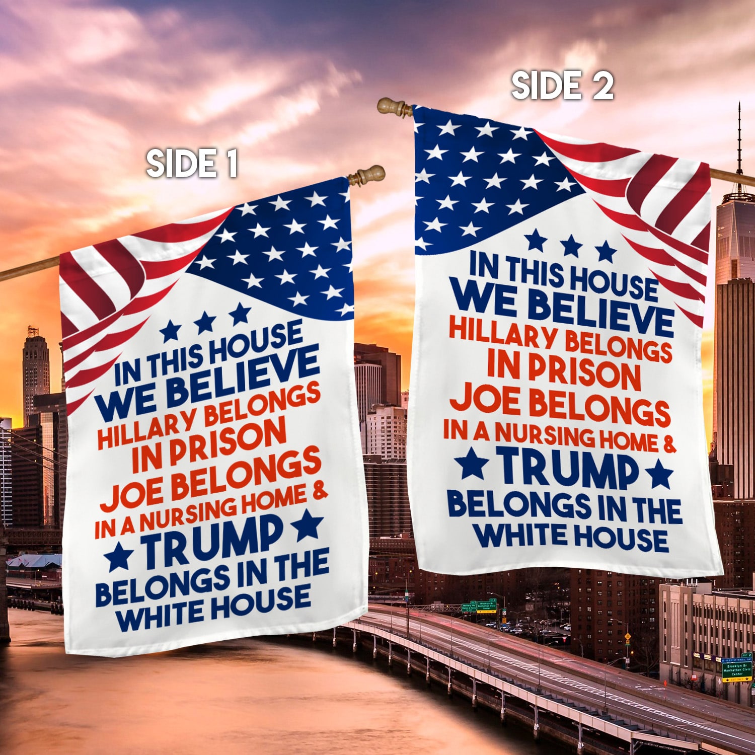 2HP. In This House(side2) House Flag Mockup 2 Side-2