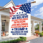 2HP. In This House(side2) House Flag Mockup 3