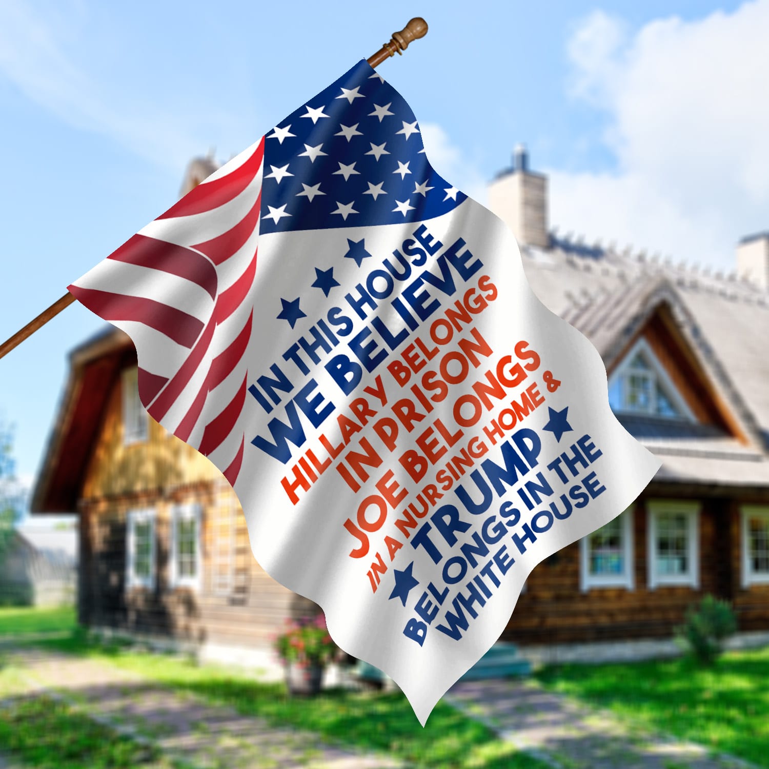 2HP. In This House(side2) House Flag Mockup 5