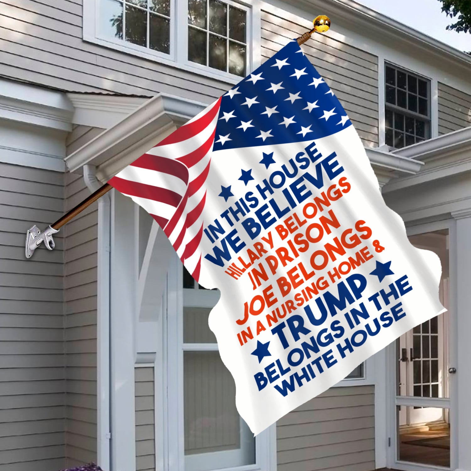 2HP. In This House(side2) House Flag Mockup 6