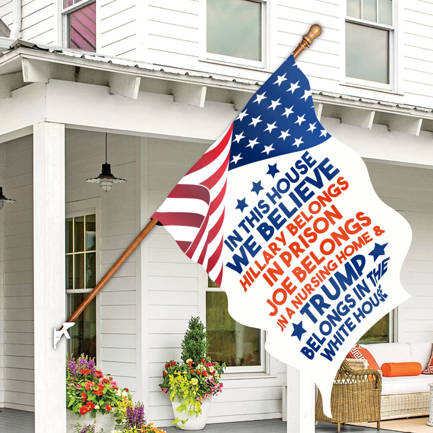 2HP. In This House(side2) House Flag Mockup 7