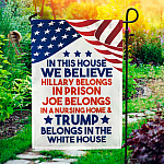 2HP. In This House Garden Flag Mockup 1