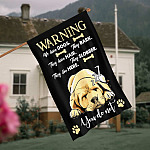 3HV. Warning 1 House Flag Mockup 4