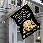 3HV. Warning 1 House Flag Mockup 6