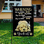 3HV. Warning 1 Garden Flag Mockup 3