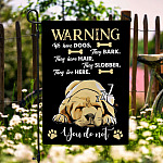 3HV. Warning 1 Garden Flag Mockup 6