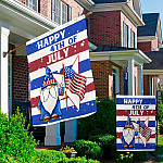 2HV. Gnome Flag (4) Garden & House Mockup 2