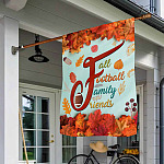 8HV. Fall Family Football House Flag Mockup 1