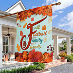 8HV. Fall Family Football House Flag Mockup 3