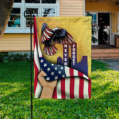Patriot Day American Eagle 9-11 Never Forget In Memory September 11th Decorative Garden Flag – Wall House Flag